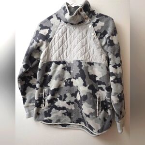 Kyodan Gray Camouflage Fleece Pullover Size Small